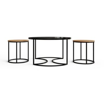 Femi Nesting Tables | Oak Finish