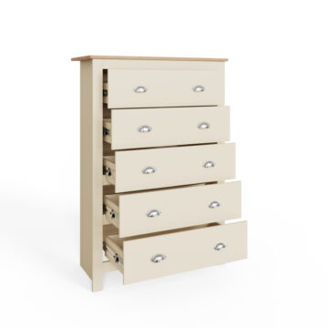 Fife Cream 5 Drawer Chest