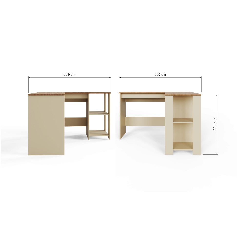 Fife Cream Corner Desk