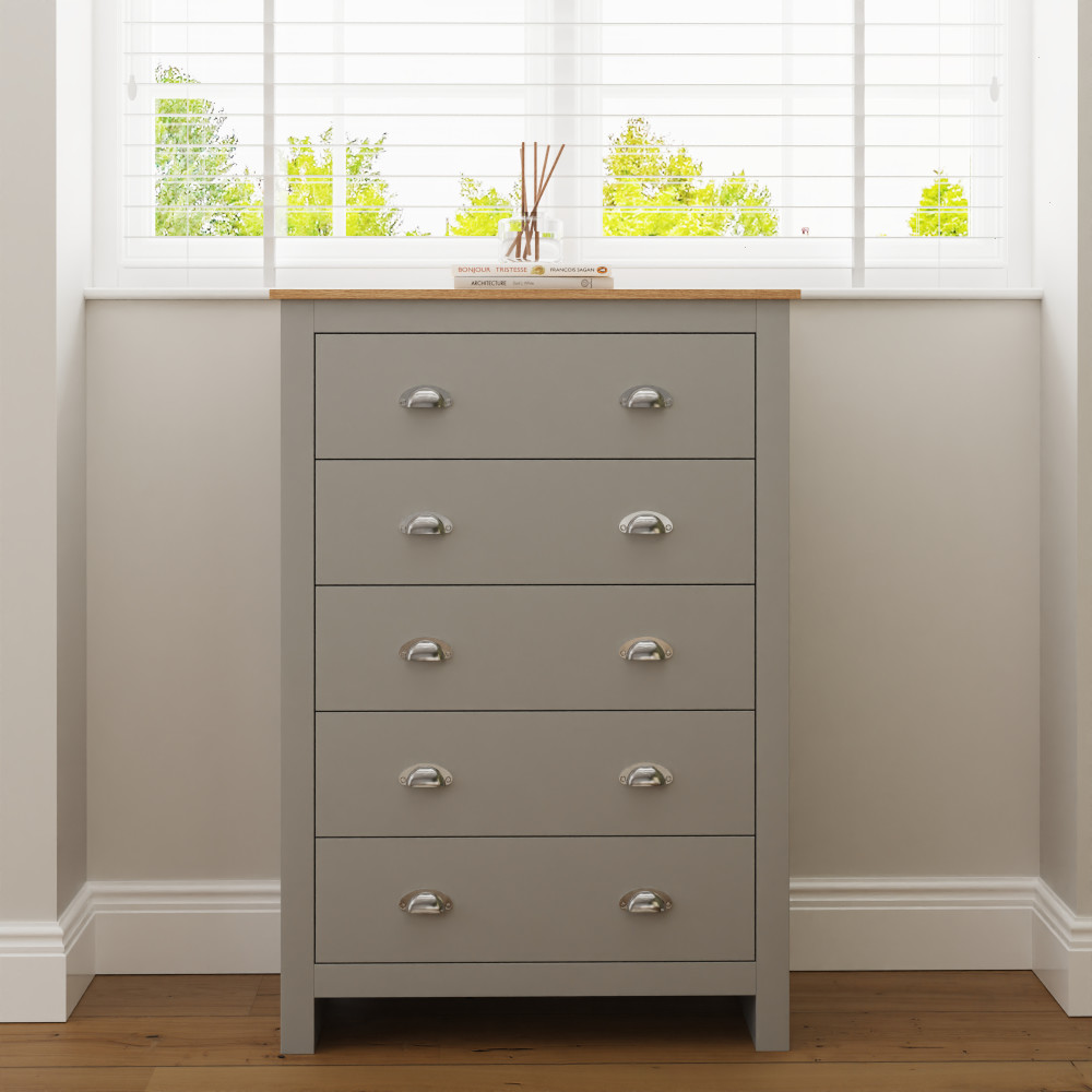 Fife Grey 5 Drawer Chest