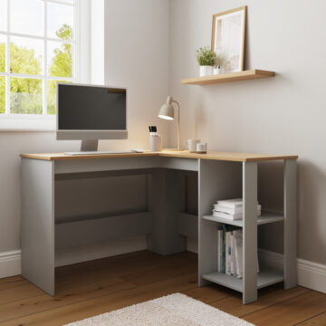 Fife Grey Corner Desk