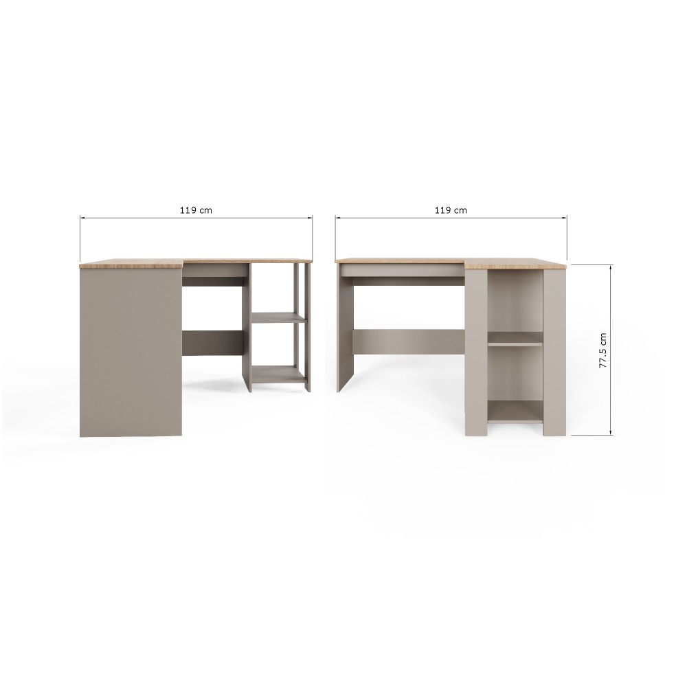 Fife Grey Corner Desk