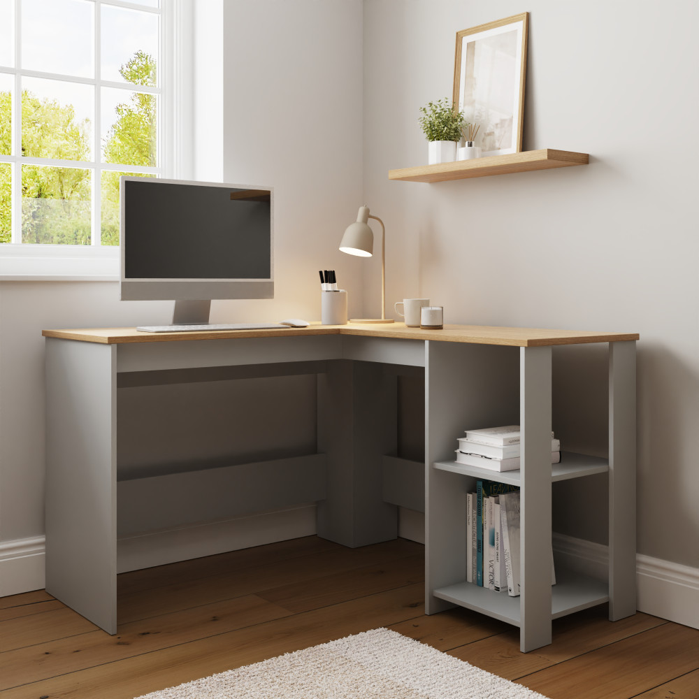Fife Grey Corner Desk