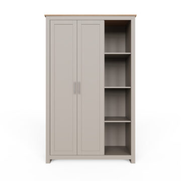 Fife Grey Wardrobe With Shelves