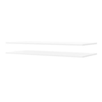 Harlow White Pair of Shelves