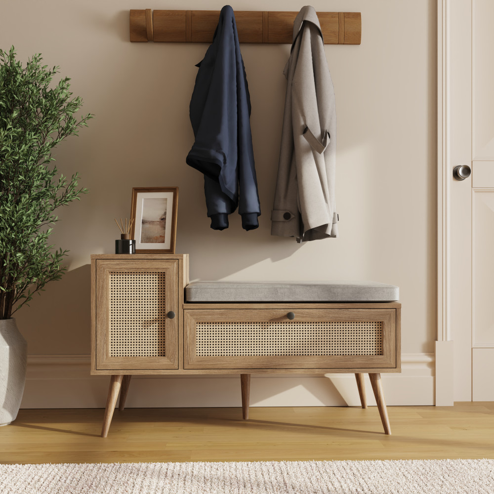 Noor Rattan 2 Door Shoe Cabinet