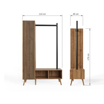Seaford Smart Storage Wardrobe | Oak Finish