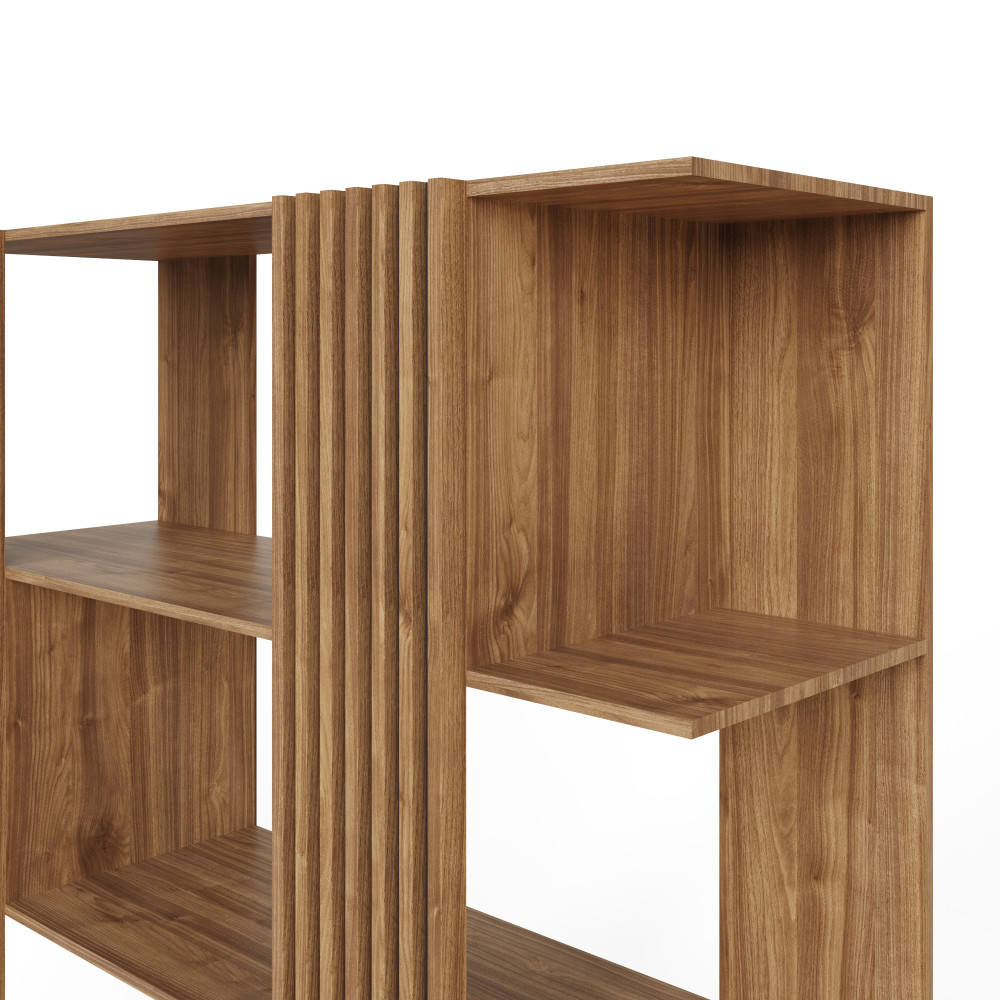 Seaford Wide Shelving Unit | Oak Finsh