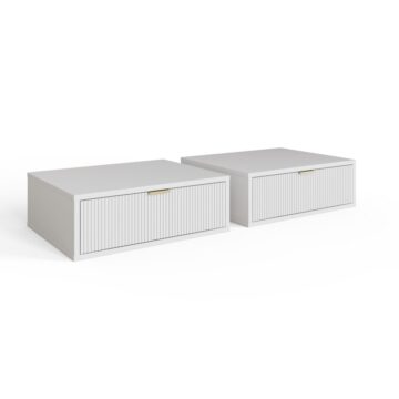 Sienna Wall Mounted Pair Of Bedside Tables