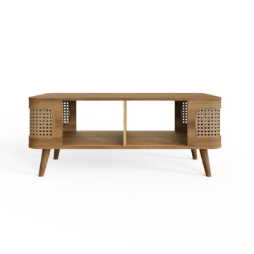 Thalen Rattan Coffee Table | Oak Finish
