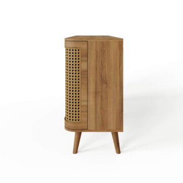 Thalen Rattan Large Sideboard | Oak Finish