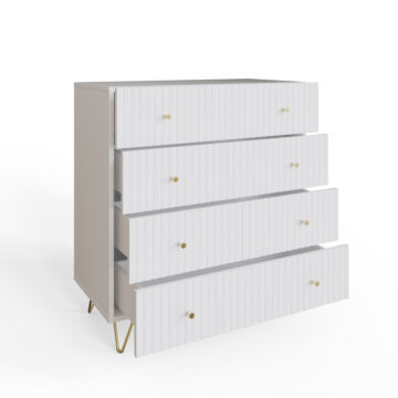 Thalia White 4 Drawer Chest
