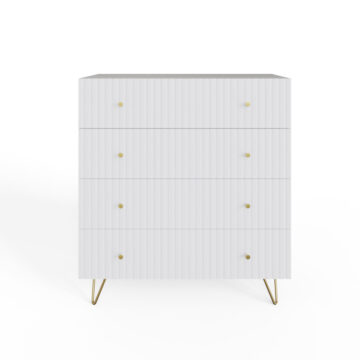 Thalia White 4 Drawer Chest
