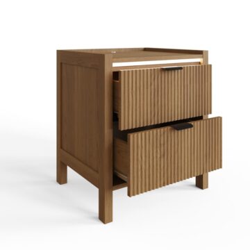Zion 2 Drawer Bedside Table | Oak Finish