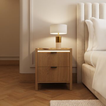 Zion 2 Drawer Bedside Table