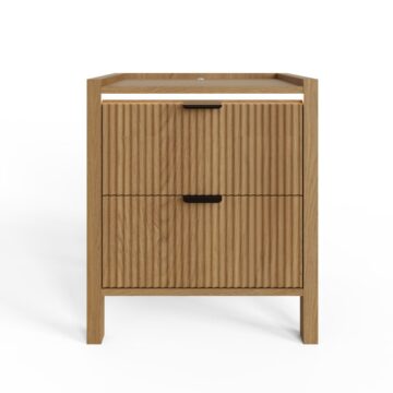Zion 2 Drawer Bedside Table | Oak Finish